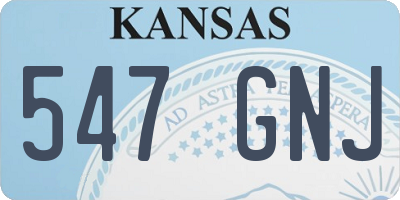 KS license plate 547GNJ