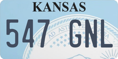 KS license plate 547GNL