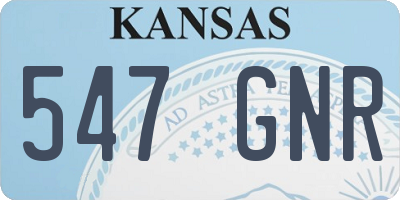 KS license plate 547GNR