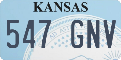 KS license plate 547GNV