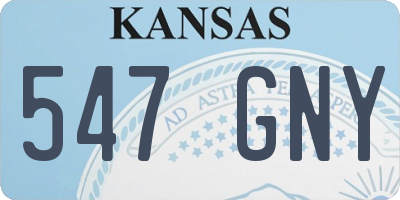 KS license plate 547GNY