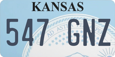 KS license plate 547GNZ