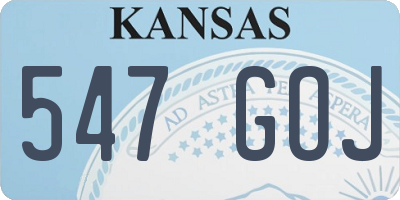 KS license plate 547GOJ