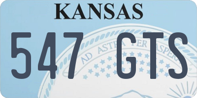 KS license plate 547GTS