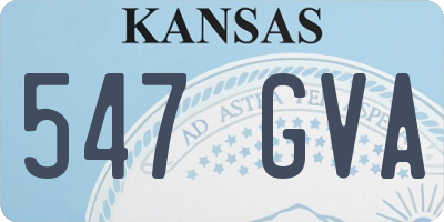KS license plate 547GVA