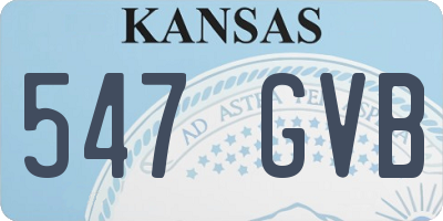 KS license plate 547GVB