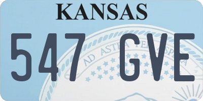 KS license plate 547GVE