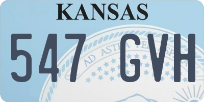 KS license plate 547GVH