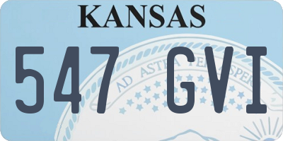 KS license plate 547GVI