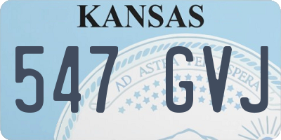 KS license plate 547GVJ