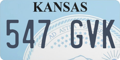KS license plate 547GVK