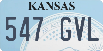 KS license plate 547GVL