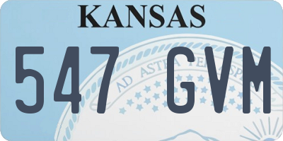 KS license plate 547GVM