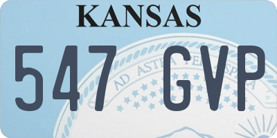 KS license plate 547GVP