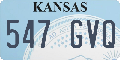 KS license plate 547GVQ