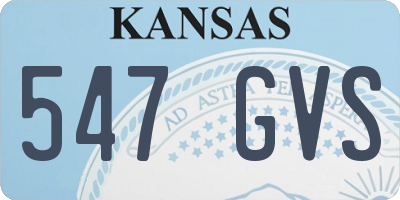 KS license plate 547GVS