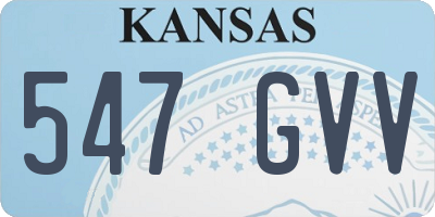 KS license plate 547GVV