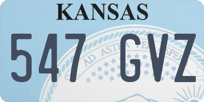 KS license plate 547GVZ