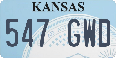 KS license plate 547GWD