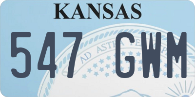 KS license plate 547GWM