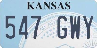 KS license plate 547GWY