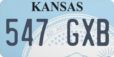 KS license plate 547GXB