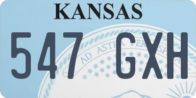KS license plate 547GXH