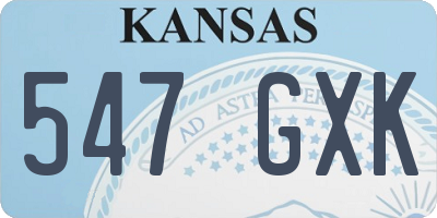 KS license plate 547GXK