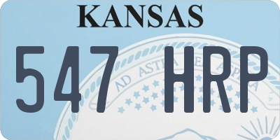 KS license plate 547HRP