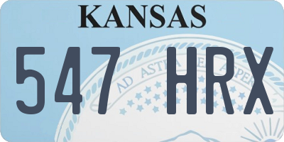 KS license plate 547HRX
