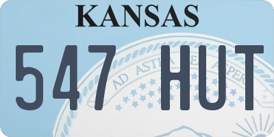 KS license plate 547HUT