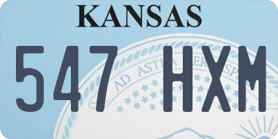 KS license plate 547HXM