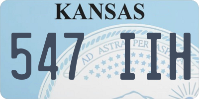 KS license plate 547IIH