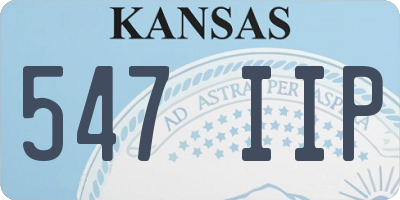KS license plate 547IIP
