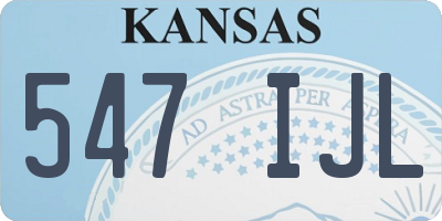 KS license plate 547IJL