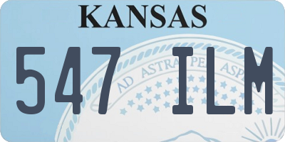 KS license plate 547ILM