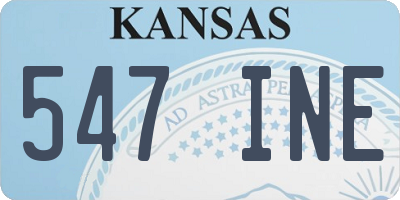 KS license plate 547INE