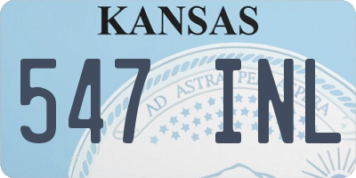 KS license plate 547INL