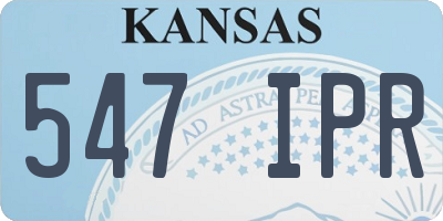 KS license plate 547IPR