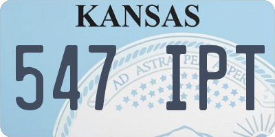 KS license plate 547IPT