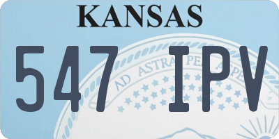 KS license plate 547IPV