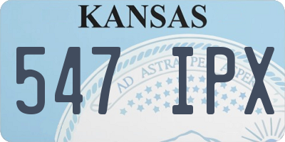 KS license plate 547IPX