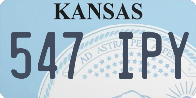 KS license plate 547IPY