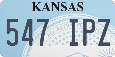 KS license plate 547IPZ