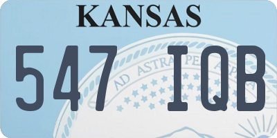 KS license plate 547IQB