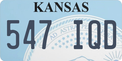 KS license plate 547IQD