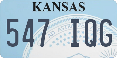 KS license plate 547IQG