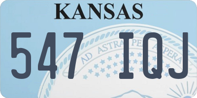 KS license plate 547IQJ
