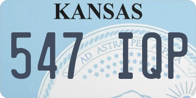 KS license plate 547IQP