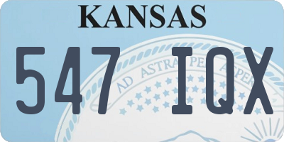 KS license plate 547IQX